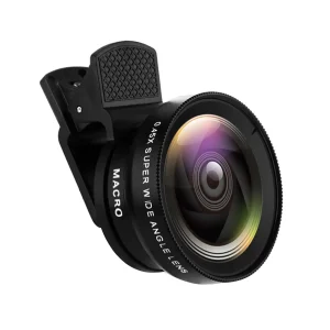 2-In-1 Phone Lens 0.45X Wide Angle 10X Macro HD Universal
