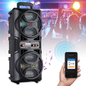 3000W Bluetooth Speaker Subwoofer Heavy Bass System Party DJ karaoke Remote &MIC